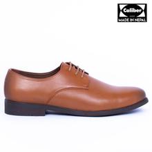 Caliber Shoes Leather Tan Brown Lace Up Formal Shoes For Men - ( K518L)