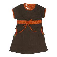 Orange 100% Cotton Printed Dress For Girls - f27.5.54