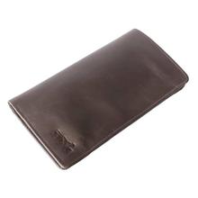 Dark Brown Leather Long Wallet For Men - (SPLW-9020)