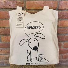 Dog Print Off White Canvas Tote Bag