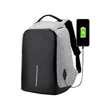 BlueLife Anti-Theft Canvas 15.6-inch Laptop Backpack with USB Charging