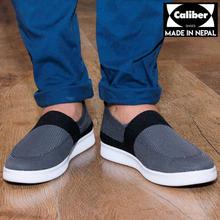 Caliber Shoes Grey Casual Slip on Shoes For Men - (705)