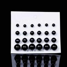 KISSWIFE 12Pairs/Set Simulated Pearl Earrings For Women Jewelry Bijoux Brincos Pendientes Mujer Fashion Stud Earrings