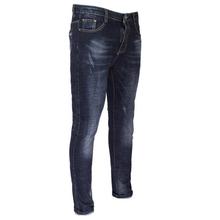 Dark Blue Slim Fit Washed Jeans For Men