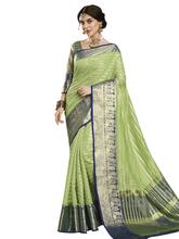 Stylee Lifestyle Green Banarasi Silk Jacquard Saree - 2304