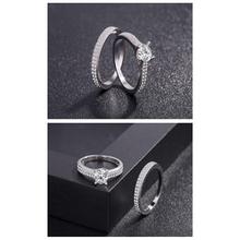 Two Pieces Zircon Propose Ring For Women-10R