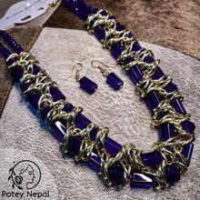 Party Wear Blue Stylish Necklace for Women