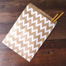 25pcs handmade DIY candy gift bag 5x7inch kraft white style new