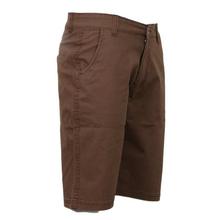 Brown Cotton 3/4th Shorts For Men