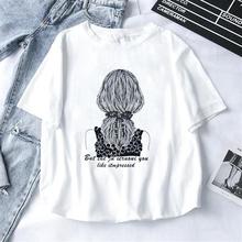 2019 Fashion Cool Print Female T-shirt White Cotton Women