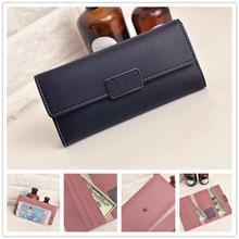 Pu Leather Multi Card Hand Grab Long Clutch Wallet