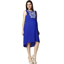 Nine Sleeveless Maternity Dress - Blue(DRSFN16-5353)