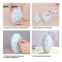 White Dolphin Mini USB Air Humidifier Essential Oil Diffuser