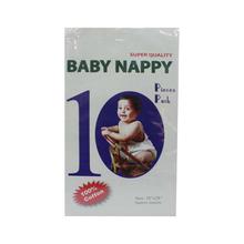 Baby Nappy Muslin Cotton (White Pack of 10 pieces)
