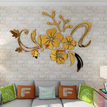 3D Acrylic Wall Sticker Flower Pattern For Living Room Decoration Small size