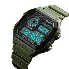 SKMEI 1299 Military Sporty LED Digital Watch – Green