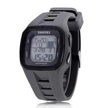 Shhors Brand Sport Digital Watch Men Silicone Watches LED Electronic