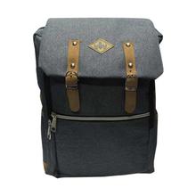 Grey Korean Buckle Design Unisex Backpack