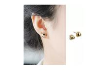 Simple Heart Shape Vintage Glossy Stud Earring