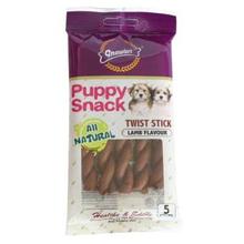 Gnawlers 5 Piece Twist Stick Lamb Flavor Puppy Snack - 80gm