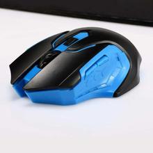 3D Cool 2.4GHz Optical Wireless Mouse 1200 DPI 6 Keys Gaming Mice For Computer 10 Meter Plastic Blue Black Color Wireless Mouse