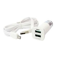 LINDO Universal Car Charger Micro 2 USB Charge Sync Cable 3.6A