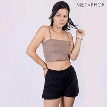 METAPHOR Nude Straight Line Sling Plus Sized Crop Top For Women - MT15N