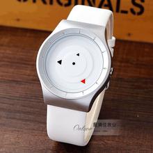 White Turntable Casual Quartz Wrist Unisex Watch