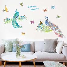 FashionieStore Wall Stickers Decals DIY Peacocks Removable Wall Decal Family Home Sticker Mural Art Home Decor