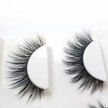 3D Fake Eyelashes Makeup Hand-made Dramatic Thick Crisscross Deluxe False Lashes Black Nature Fluffy Long Soft Reusable 3 Pair Pack