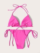 Triangle Top With Tie Side Tanga Bikini Set