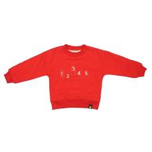 Red Number Printed Sweatshirt For Boys