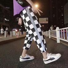 Men's casual pants-2018 summer tide new luminous stripe