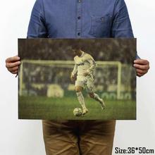 Cristiano Ronaldo Real Madrid Design Vintage Kraft Paper Wall Decal