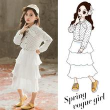 New chiffon shirt _ girls spring and autumn dress suit