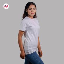 Nyptra White Plain Solid Cotton T-Shirt For Women