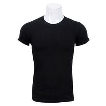 Men's Solid Plain Black Tshirt