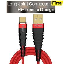 PTron Gravita 2A Type C USB Data Cable Gold Plated Charging Cable For All Type C Smartphones (Red)