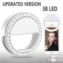 Rechargeable Portable Selfie Ring Light for Camera Phone Light LED Flash RK12