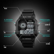 SKMEI 1299 Military Sporty LED Digital Watch (Black Strap)