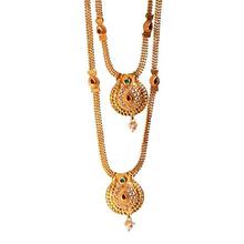 Swarajshop Copper Gold-Plating Necklace Set for Women's