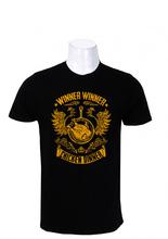 Wosa - PUBG  GOLDEN PRINT WIN BLACK T-Shirt For Men