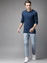 Men Blue Slim Fit Solid Chinos