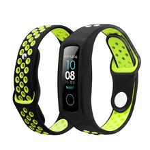 Huawei Honor band 4 Smart Sports Bracelet, breathable Replacement sports strap - Black Green