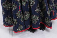 Navy Blue Printed Skirt For Women by Paislei