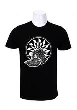 Wosa -Skull Graphics Black Print Half Sleeve Tshirt for Men
