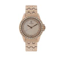 Titan Purple-Glam Gold Analog Multi-Color Dial Women's Watch 9798WM01