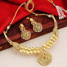 Sukkhi Cluster Gold Plated Necklace Set For Women