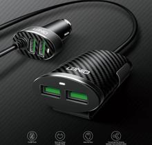 LDNIO C502 4 USB Ports Car Charger - 2 Part Dual Port 1M Cable and 1 Year Warranty