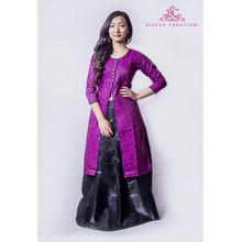 Purplel long tops with Lehenga Set